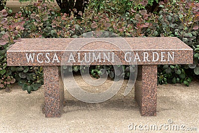 West Central School of Agriculture Alumini Garden at the University of Minnesota Morris Editorial Stock Photo