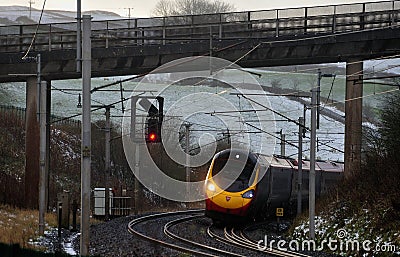 West coast, main rail line, UK Stock Photo