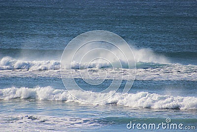 West Coast Oregon Pacific Ocean windy day Stock Photo