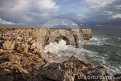 West End of Europe, Ponta de Sagres, Portugal Stock Photo