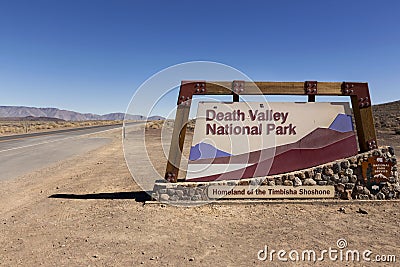 West Entrance to Death Valley National Park California USA Editorial Stock Photo