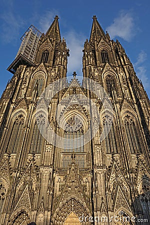 West facade of Cologne Cathedral (Cologne, Germany) Stock Photo