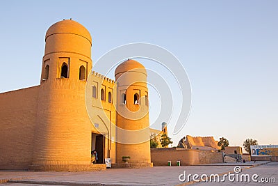 West gate of Khiva, Uzbekistan Editorial Stock Photo