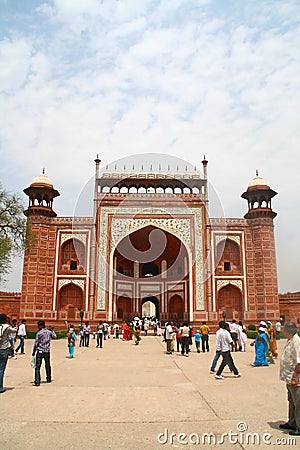 West Gate at Taj Mahal - India Editorial Stock Photo