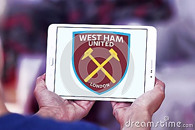 West Ham United soccer club logo Editorial Stock Photo