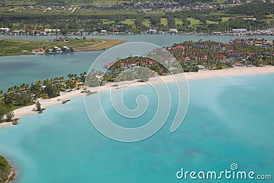 West Indies, Caribbean, Antigua, View over Jolly Harbour Editorial Stock Photo