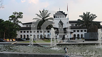 the west java governor office, which is usually called gedung sate, is located in the city of bandung, west java indonesia Editorial Stock Photo