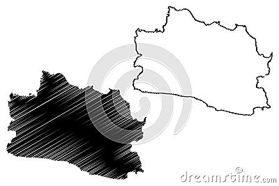 West Java map vector Vector Illustration