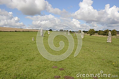 West Kennet Avenue, Avebury, Wiltshire, UK Stock Photo