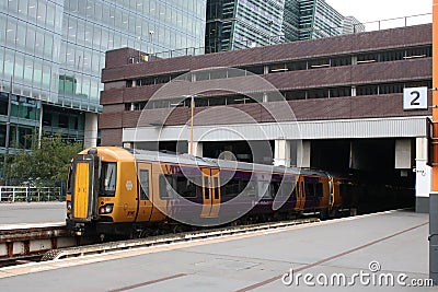 West Midlands railway dmu train arriving Snow Hill Editorial Stock Photo