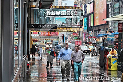 West 42nd Street Editorial Stock Photo