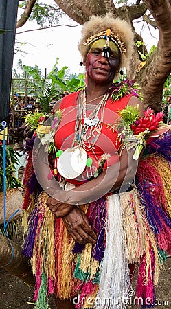 West New Britain woman in Papua New Guinea Editorial Stock Photo