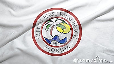 West Palm Beach of Florida of United States flag background Stock Photo