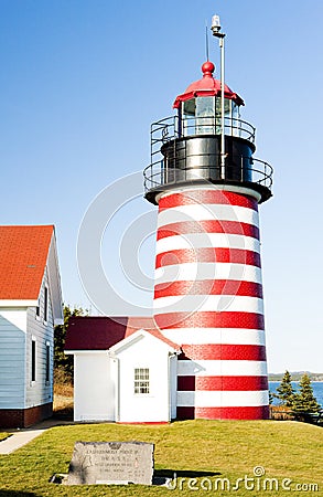 West Quoddy Head Lighthouse Stock Photo