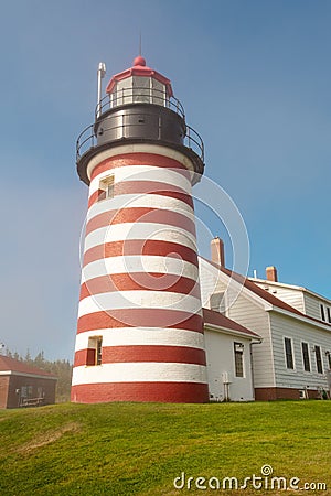 West Quoddy lighthouse Stock Photo