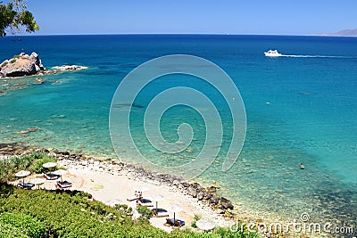 The west side of Baths of Aphrodite beach. Akamas peninsula. Paphos district. Cyprus Stock Photo