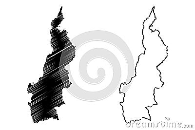 West Sulawesi map vector Vector Illustration