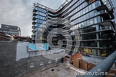 520 West 28th Street Construction Stock Photo