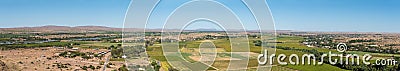 West view from Tierberg. Keimoes, flooded Orange River visible Stock Photo