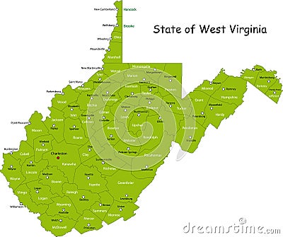 West Virginia Cartoon Illustration