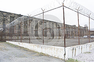 West Virginia state penitentiary, exterior of North wing Editorial Stock Photo