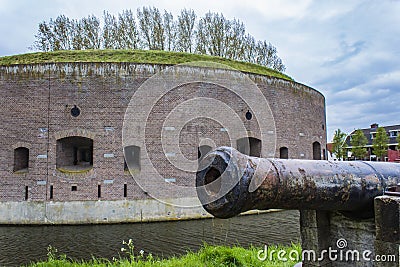 Westbatterij in Muiden, Holland Stock Photo