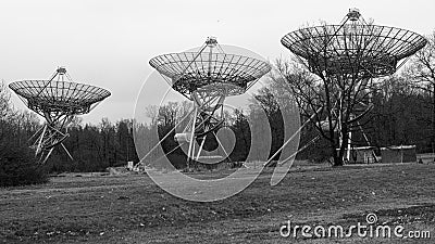 Westerbork Synthese Radio Telescoop Stock Photo