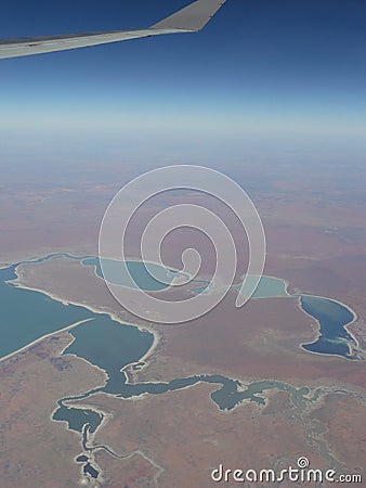 Western Australia Salt Pans Stock Photo