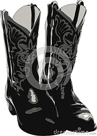 Western Boots Vector Illustration