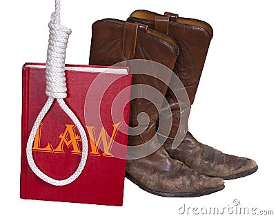 Western Cowboy Law, Justice, Hangman Noose, Rope Stock Photo