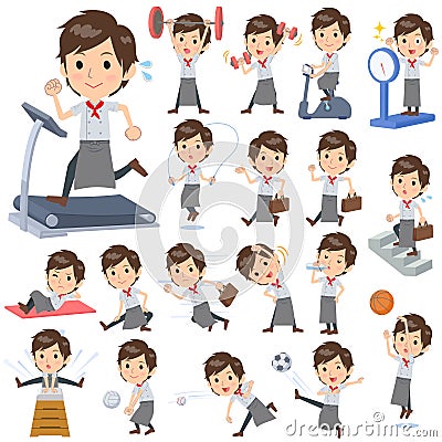 Western cuisine cook man Sports & exercise Vector Illustration