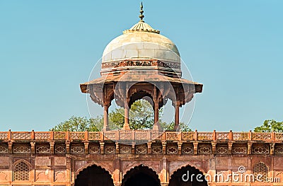 Western Naubat Khana Pavilion at the Taj Mahal - Agra, India Stock Photo