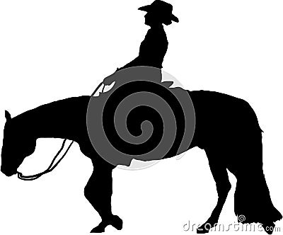 Western pleasure horse Vector Illustration