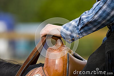 Western riding equipment detail Stock Photo