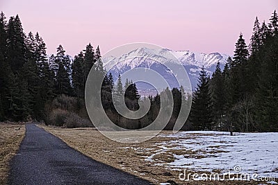 Western Tatras from Ilanovska valley, Low Tatras, Slovakia Stock Photo