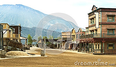 Western town Stock Photo