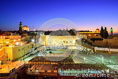 The Western Wall and Temple Mount, Jerusalem, Israel Stock Photo