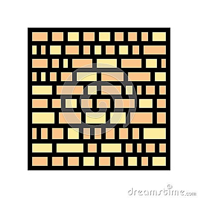 western wall wailing wall color icon vector illustration Vector Illustration