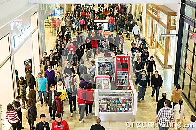 Westfield Mall on Black Friday Editorial Stock Photo