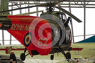 Westland Whirlwind helicopter at Duxford Imperial war museum Editorial Stock Photo