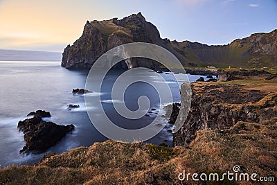 Westman Islands at dusk Stock Photo