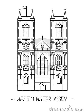 Westminster Abbey clip art Vector Illustration