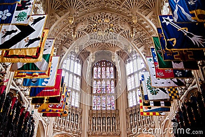 Westminster Abbey interior gothic details Stock Photo