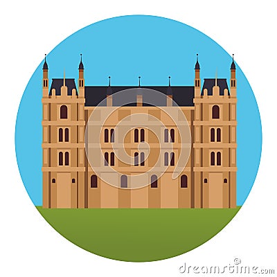 Westmister palace icon Vector Illustration