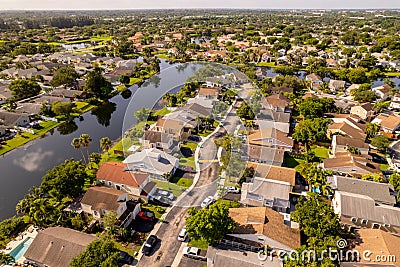 Weston Florida residential neighborhoods Stock Photo