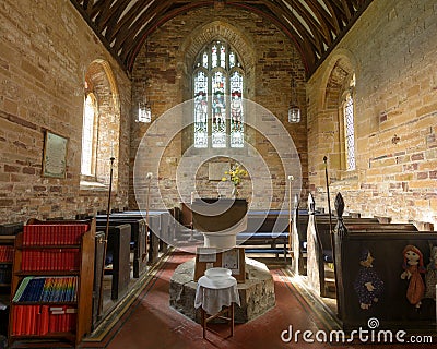 St Peter and St Paul`s Church - Font Narthex Editorial Stock Photo