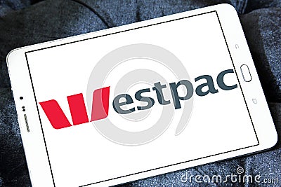 Westpac Banking Corporation logo Editorial Stock Photo