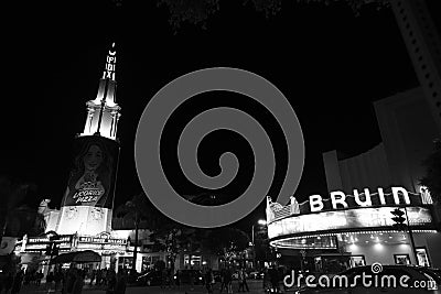 Westwood cinemas at night Editorial Stock Photo