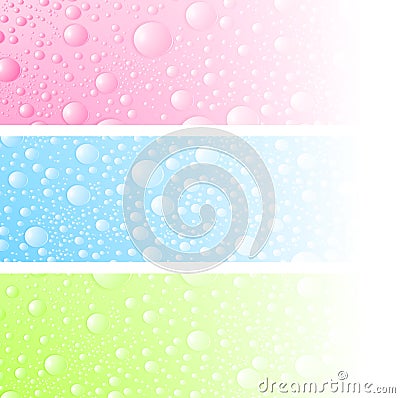 Wet banner Vector Illustration