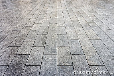 Wet ceramic tiles pavement Stock Photo